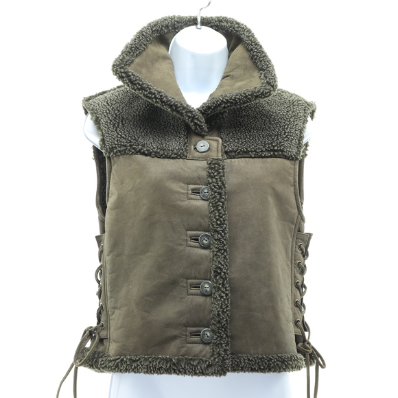 Wilsons Conservation by Robert Comstock Leather Vest Women‘s S Brown - Picture 3 of 13